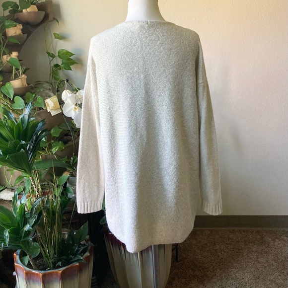 Lilla P Oatmeal 65%Cotton 10%Acrylic 10%Polyester Crew Neck Sweater size L - Picture 7 of 14